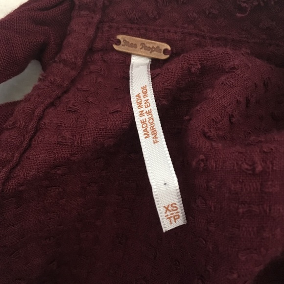 Free People Maroon Crop Top - Picture 3 of 3